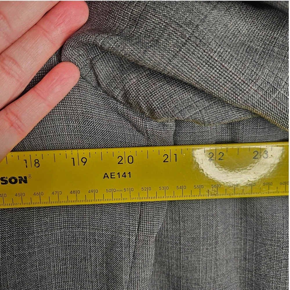 Vtg Hickey Freeman Mens Gray Glen Plaid Suit George J Good Berkeley Wool 42R 32W